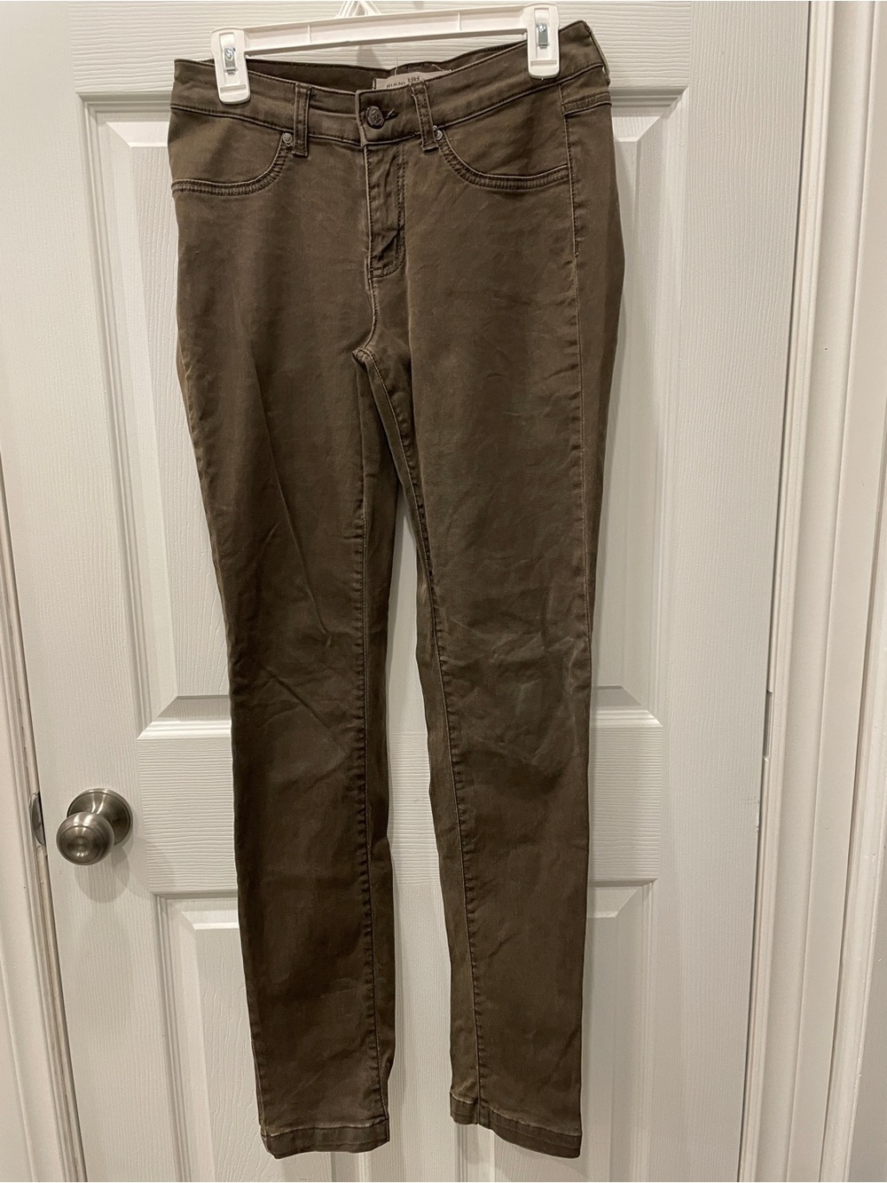 RIANI Olive-Brown Skinny Stretch Jeans! German Designer